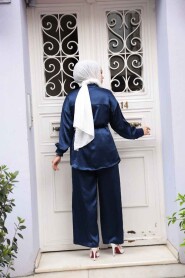 Modest Navy Blue Dual Suit 4016L - 4