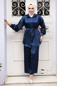 Modest Navy Blue Dual Suit 4016L - 2