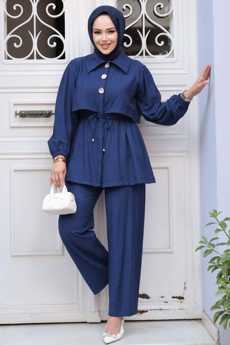 Modest Navy Blue Dual Suit 40391L - NEVA STYLE