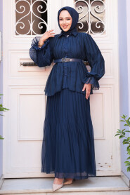 Modest Navy Blue Dual Suit 4478L - 2