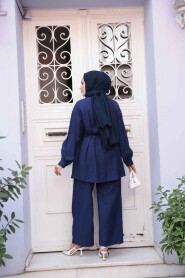 Modest Navy Blue Dual Suit 60341L - 4