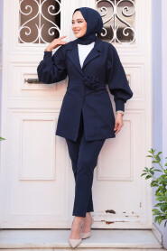 Modest Navy Blue Dual Suit 61851L - 2