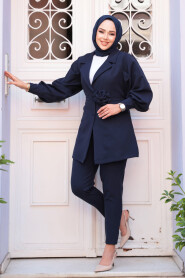 Modest Navy Blue Dual Suit 61851L - 3