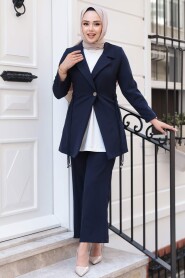 Modest Navy Blue Dual Suit 62221L - 2