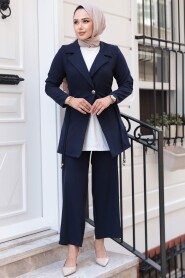 Modest Navy Blue Dual Suit 62221L - 3