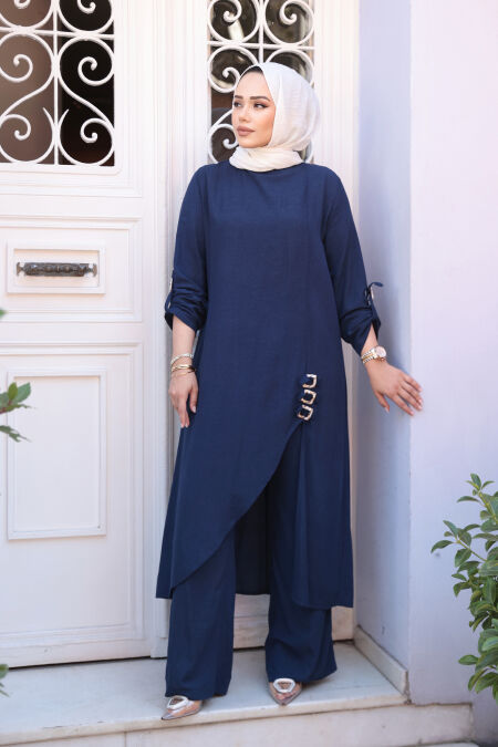 Modest Navy Blue Dual Suit 7656L - NEVA STYLE