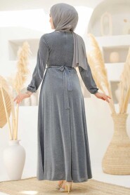 Modest Navy Blue Elegant Evening Gowns 42541L - 4