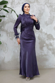 Modest Navy Blue Evening Long Dress 50481L - 2