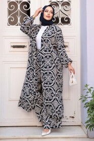 Modest Navy Blue Kimono Dual Suit 12889L - 1