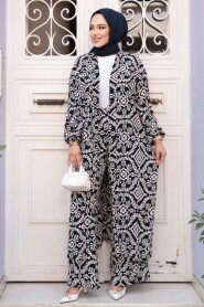 Modest Navy Blue Kimono Dual Suit 12889L - 2