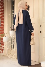 Modest Navy Blue Knitwear Dual Suit 50113L - 4