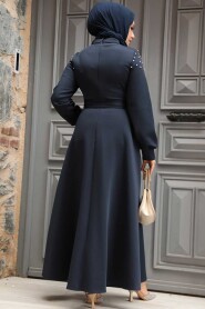 Modest Navy Blue Long Dress 23631L - 3