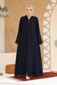 Modest Navy Blue Plus Size Abaya 29127L - 3