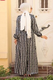 Modest Black Summer Dress 23422S - 3