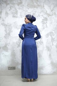 Modest Navy Blue Prom Dress 4919L - 4