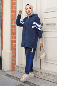 Modest Navy Blue Sportswear Dual Suit 20135L - 3