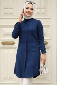 Modest Navy Blue Top 11687L - 1