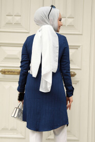Modest Navy Blue Top 11687L - 4