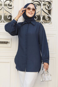 Modest Navy Blue Tunic 12102L - 2