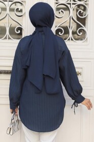 Modest Navy Blue Tunic 12102L - 3