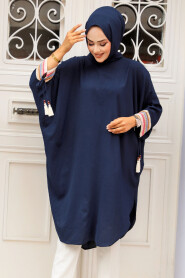 Modest Navy Blue Tunic 210061L - 2