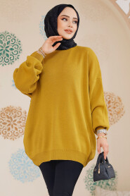 Modest Oil Green Knitwear Jumper Top 17201YY - 2