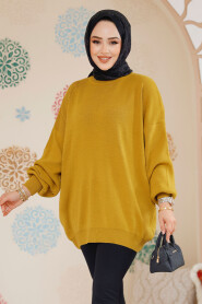 Modest Oil Green Knitwear Jumper Top 17201YY - 3