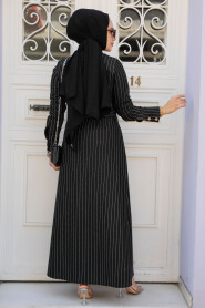 Modest Black Maxi Dress 23051S - 4