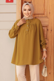 Modest Oil Green Top 19026YY - 2