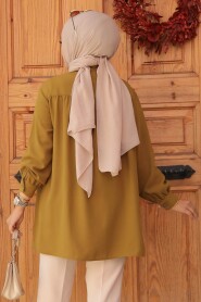 Modest Oil Green Top 19026YY - 3