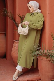 Modest Oil Green Top 6821YY - 1
