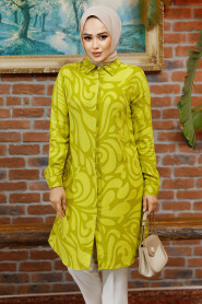 Modest Oil Green Tunic 11711YY - 1