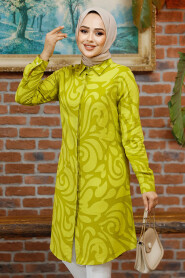 Modest Oil Green Tunic 11711YY - 2