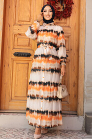 Modest Orange Long Dress 23551T - 2