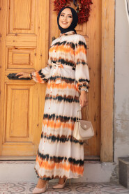 Modest Orange Long Dress 23551T - 1