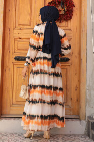 Modest Orange Long Dress 23551T - 3