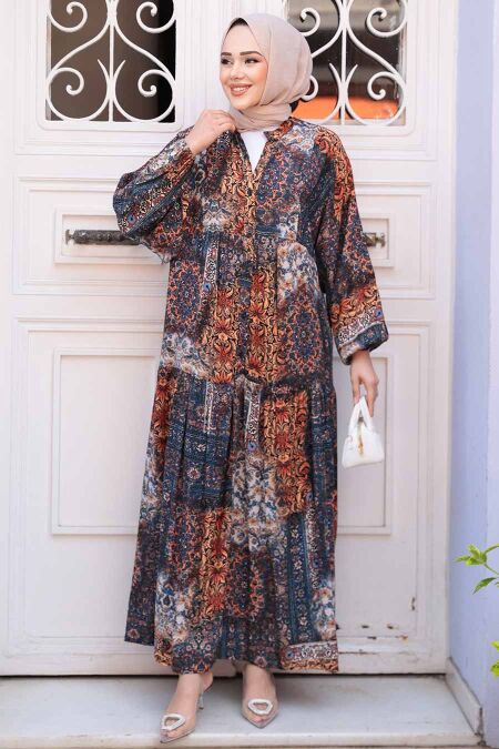 Modest Orange Long Dress 52943T - NEVA STYLE