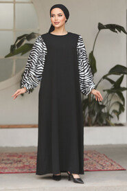 Modest Patterned Long Sleeve 76851DSN8 - 1