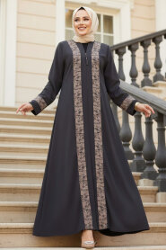 Modest Petrol Green Dubai Abaya 29112PY 