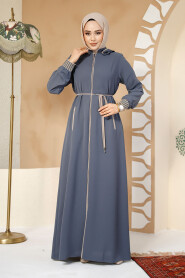 Modest Petrol Green Plus Size Abaya 81151PY - 2