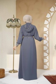 Modest Petrol Green Plus Size Abaya 81151PY - 5