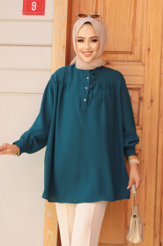 Modest Petrol Green Top 19026PY - 2