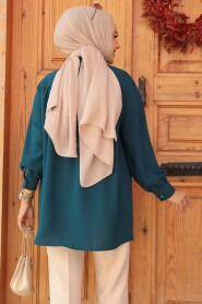 Modest Petrol Green Top 19026PY - 3