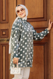 Modest Petrol Green Tunic 21402PY - 3