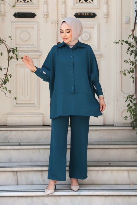 Modest Petrrol Blue Dual Suit 67751PM - NEVA STYLE