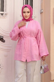 Modest Pink Kimono 19032P - 2