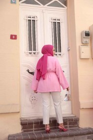 Modest Pink Kimono 19032P - 3