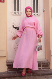  Modest Pink Pastel Dress 19033P - 1