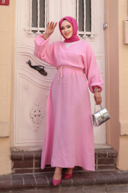  Modest Pink Pastel Dress 19033P - 3