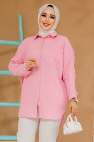 Modest Pink Shirt Tunic 70781P 